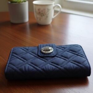 Vera Bradley Quilted Black RFID Wallet